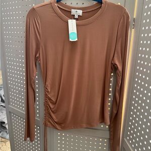 Socialite Cocoa Long Sleeve Top